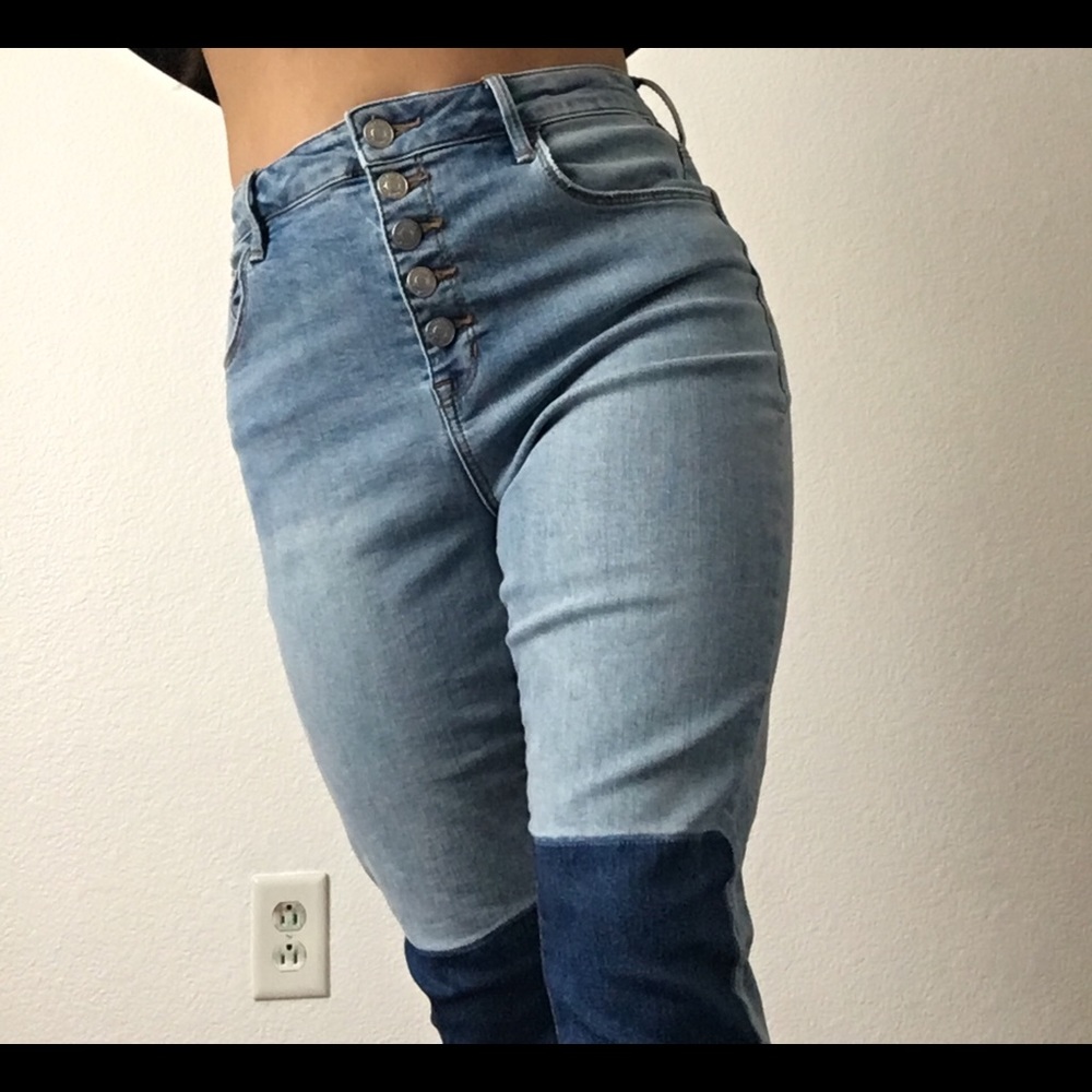 High rise skinny jeans